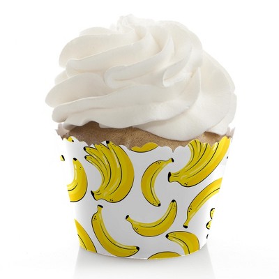 Big Dot of Happiness Let's Go Bananas - Tropical Party Decorations - Party Cupcake Wrappers - Set of 12