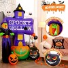 HOMDOX 3.25 × 1.25 × 8 FT Halloween Inflatables with Built-in LED Lights, Spooky Ghost Tombstone with Witch Pumpkin Cat Decorations Outdoor Pumpkin - 3 of 4