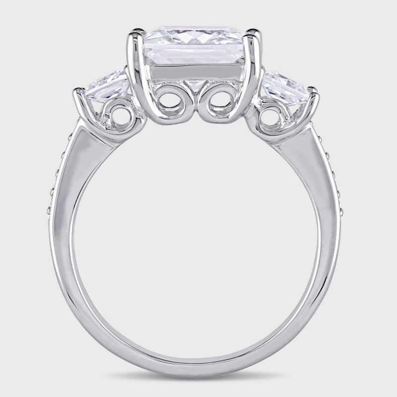 White Cubic Zirconia Silver Engagement Ring, 4 of 5