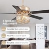 Kviflon 52" Crystal Ceiling Fan Fandelier with Lights,Modern Outdoor Fans with Remote Control - 4 of 4