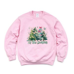 Tis The Season Painted Trees - Women's Graphic Sweatshirt - 1 of 4