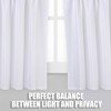 Waffle Weave Textured Short Curtains Set Waterproof Half Window Tier Curtains for Kitchen, Bathroom, Living Room - 3 of 4