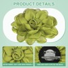 Unique Bargains Alloy Satin Fabric Big Rose Flower Dainty Brooches 4 Pcs - 2 of 4