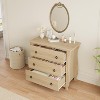 Nasitip 3-Drawer Dresser,Storage Cabinet with Curved Mid-Century Legs - 2 of 4
