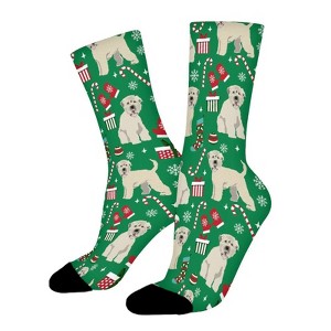 Irish Wheaten Terrier Dog Women Printed Crew Socks Funny Funky Socks Soft Polyester Novelty Gifts for Artists Men - 1 of 1