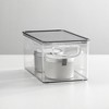 mDesign Plastic Deep Kitchen Storage Bin Box, Lid/Handles, 6 Pack, Clear/Gray, USA Made - 3 of 4