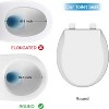 Elongated Toilet Seat, Slow Close Quiet Lid, Never Loosen Design, Durable Polypropylene, Easy to Install and Clean, 19" Biscuit Color - 3 of 4