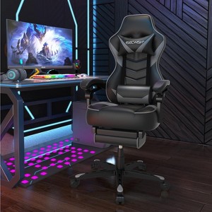 ELECWISH Gaming Chair with Footrest, Lumbar Support, Breathable Computer Chair with Pocket Spring Cushion, Chairs for Adults - 1 of 4