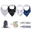 Dodo Babies Baby Bandana Drool Bib Set 2 Pacifier Clips, Pacifier Case in a Gift Bag, Pack of 4 Premium Quality - 3 of 4