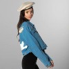 Women's Looney Tunes Bugs Bunny Denim Jacket - 4 of 4