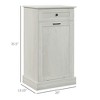Resenkos Storage Cabinet,Kitchen Tilt Out Trash Bin Cabinet Free Standing Storage Cabinet with Drawer, Light Gray - 4 of 4