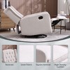Swivel Rocking Recliner Chair,360° Swivel Nursery Rocking Chair,Glider Chair,Modern Small Rock Swivel Recliner Chair Home Theater Seat-Cuddlewood - 3 of 4
