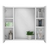 GlasFlength Decorative Wall Mirrors Bathroom Decor Cabinet Accent Mirror Vanity Medicine Cabinet Mirrors for Bathroom Wall, White, 23.6"*5.4"*19.5" - 4 of 4