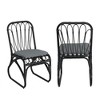 Grungis Outdoor Dining Chairs Set of 2 with Washable Cushions, PE Wicker Patio Chairs with Comfortable 1.2" Thick Pads & Adjustable Foot Pads - 4 of 4