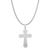Steeltime stainless steel our father cross pendant. Color Options: Silver, Gold, Rose Gold, Black, Multi - 2 of 4
