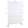 DSVIMOY Outdoor & Indoor Privacy Screen, Freestanding Decorative Privacy Screen for Deck Balcony Patio, White, 48"*76"*16" - 3 of 4