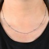 Pompeii3 1 1/2 Ctw Diamond Bezel Station Necklace 14K White Gold 18" - 4 of 4