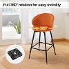 Bekrvio 30" Bar Height Stools - Swivel Velvet Barstools with Back, Modern Upholstered High Chairs for Kitchen Counter, Home Pub - 4 of 4