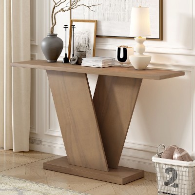 NicBex Stylish Console Table with Unique-Shaped Base,Entryway Table with Simple Silhouette,Foyer Tables for Entryway,Hallway,Living Room