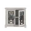 Galano 2-Door Accent Cabinet with Decorative Cut-Out Design in Dusty Gray Oak 32.4" W x 15.8" D x 29.3" H - 3 of 4