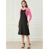 INSPIRE CHIC Women's Elegant 3/4 Sleeve Sheer Floral Lace Open Front Crop Shrug - 3 of 4