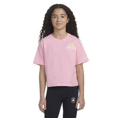 Converse® Girls' Short Sleeve Boxy T-Shirt - Pink