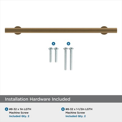 Champagne Bronze Modern Cabinet Bar Pull with Mounting Hardware