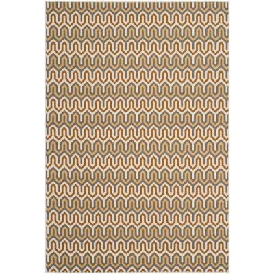 Patio Rectangle 6'7"X9'6" Patio Rug - Brown/Camel - Safavieh