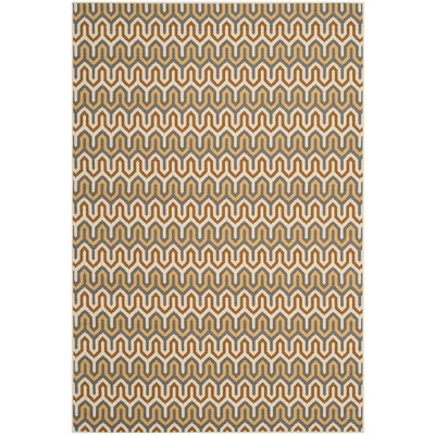 Patio Rectangle 6'7"X9'6" Patio Rug - Brown/Camel - Safavieh