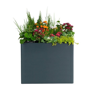 Midnight Blue Extra Tall Modern Metal Raised Garden Bed