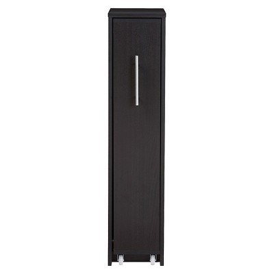 Lindo Dark Brown Engineered Wood Bookcase with Hidden Shelving