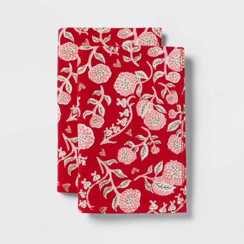 2pk Valentine's Day Small Heart Kitchen Towels - Threshold™ : Target