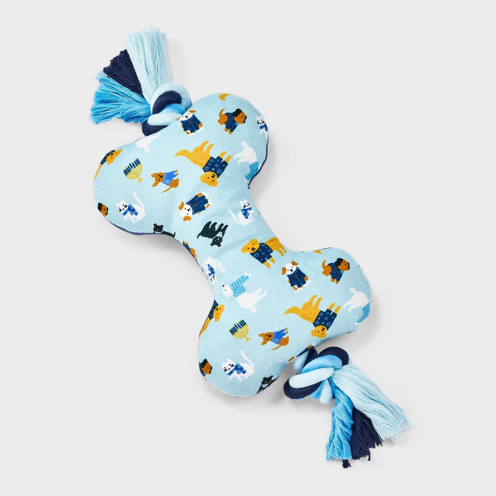 14" Hanukkah Bone Dog Rope Plush Toy - Boots & Barkley™