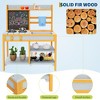 Outdoor Wooden Mud Kitchen for Kids with Water Tank, Faucet, Chalkboard, Stovetop, Storage Shelves & Planter Box - 4 of 4