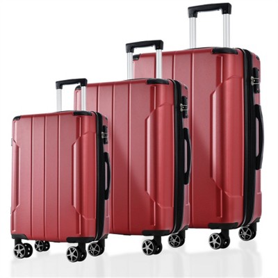 BEAFUP Set of 3 Luggage, Expandable Hard shell ABS Suitcases with Double Spinner, Travel luggage Set with TSA Lock (20/24/28inch)