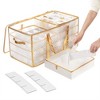 SONGMICS Large Christmas Ornament Storage Boxes, 3-Inch Balls, 8 Trays, 128 Slots, Plastic Christmas Storage Container with Lid - 3 of 4