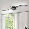 LLHZSY Dimmable Intergrated LED Wall Sconce 31 1/2" Bathroom Vanity Light Fixture-Black-6000K - 2 of 4