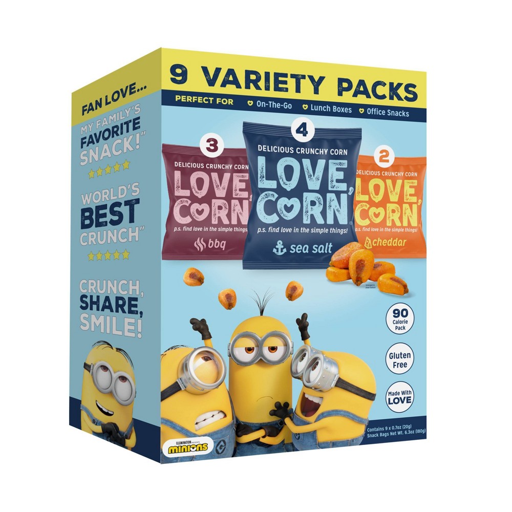 LOVE, CORN Variety Pack Crunchy Corn - 6.3oz/9ct