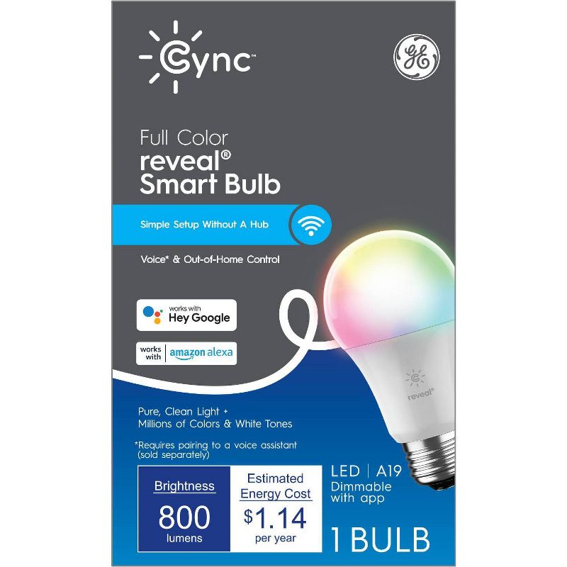 GE CYNC Reveal Smart Light Bulbs, Full Color, Bluetooth and Wi-Fi Enabled, 5 of 8