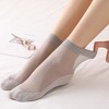 Anna-Kaci Women's 5-Pack Sheer No Show Liner Socks with Non-Slip Heel Grip Lightweight Invisible Design - 2 of 4