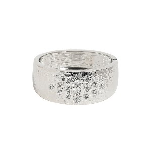 SOHI Women's Metallic Silver Crystal Rhombus Bracelet - 1 of 4