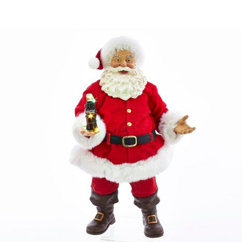 Kurt Adler 10.5-inch Coca-cola® Santa With Led Bottle Table Piece : Target