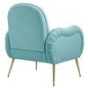COWLOWN 32 in Beige Accent Chair With Metal Gold Legs - 3 of 4