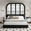 Whisen King Size Chenille Platform Bed, Wooden Bed Frame,Tufted Headboard with Extra-Large Ultra-Soft Cloud Pillow - 3 of 4