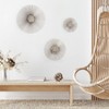 Brewster (Set of 3) Sola Silver Starburst Metal Wall Arts: Iron Sunburst Medallions, Modern Decor - 2 of 4