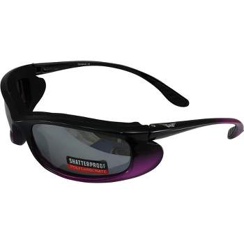 Global Vision Shadow Safety Motorcycle Glasses with Clear Lenses