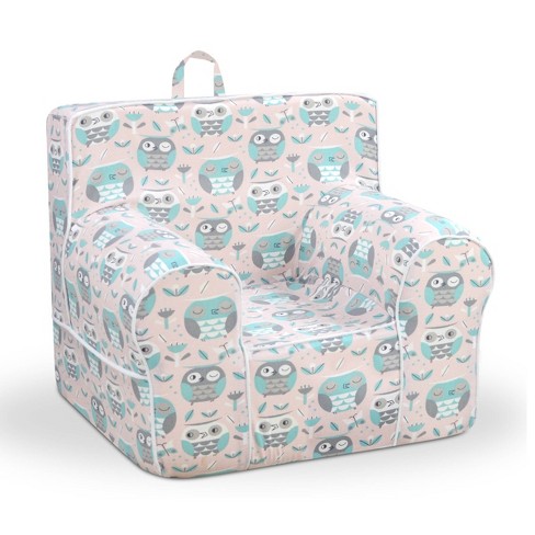 Kids Classic Grab Go Foam Chair With Handle Owls White Kangaroo Trading Company Target