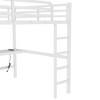 ORRD White Metal Queen Loft Bed with Power Outlet & LED Lights, Space-Saving Design with Noise Reduced Frame - 4 of 4