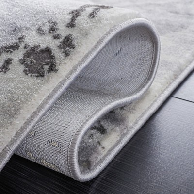 Craft Grey and Gold Abstract Synthetic Area Rug, 5'3" x 7'6"