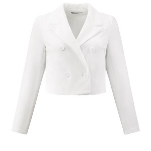 INSPIRE CHIC Women's Notched Lapel Collar Button Casual Office Blazers - 1 of 4